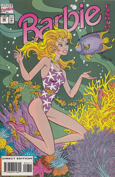 Cover for Barbie Fashion (Marvel, 1991 series) #46 [Direct Edition]