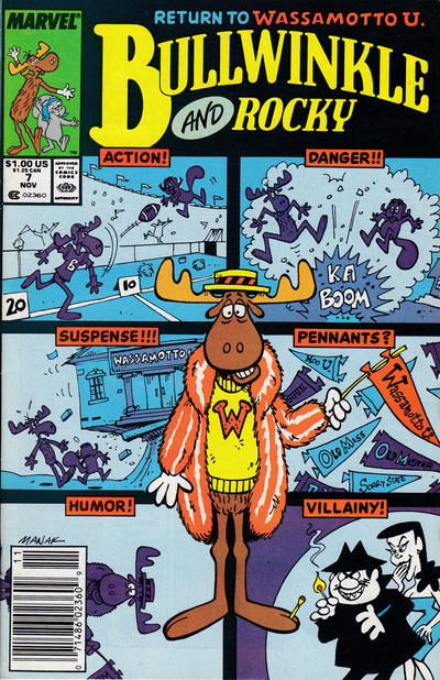Cover for Bullwinkle and Rocky (Marvel, 1987 series) #7 [Newsstand]
