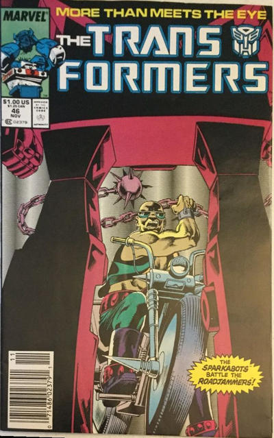 Cover for The Transformers (Marvel, 1984 series) #46 [Newsstand]