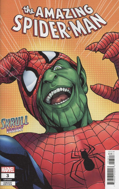 Cover for The Amazing Spider-Man (Marvel, 2022 series) #3 (897) [Skrull Variant - Salvador Larroca Cover]