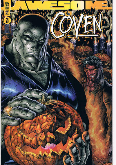 Cover for The Coven (Awesome, 1997 series) #3 [Jack-o'-lantern background]