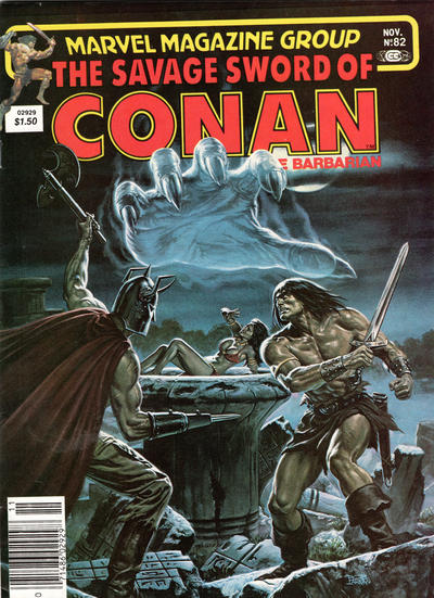Cover for The Savage Sword of Conan (Marvel, 1974 series) #82 [Newsstand]