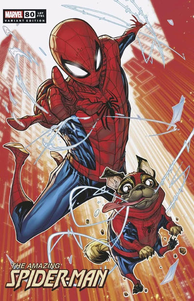 Cover for Amazing Spider-Man (Marvel, 2018 series) #80 (881) [Variant Edition - Frankie's Comics Exclusive - JonBoy Meyers Cover]