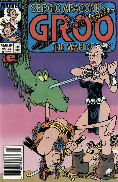 Cover for Sergio Aragonés Groo the Wanderer (Marvel, 1985 series) #53 [Newsstand]