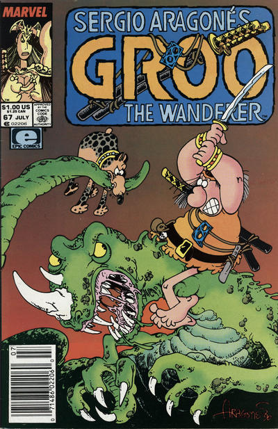 Cover for Sergio Aragonés Groo the Wanderer (Marvel, 1985 series) #67 [Newsstand]