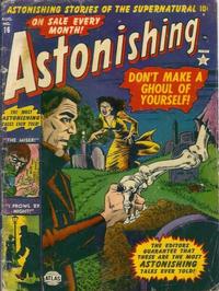 Cover for Astonishing (Marvel, 1951 series) #16