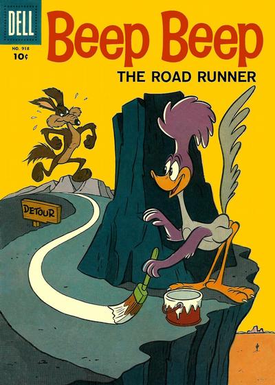 Cover for Four Color (Dell, 1942 series) #918 - Beep Beep the Roadrunner