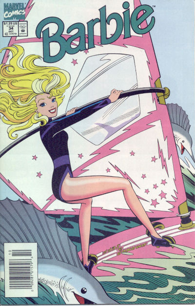 Cover for Barbie (Marvel, 1991 series) #34 [Newsstand]