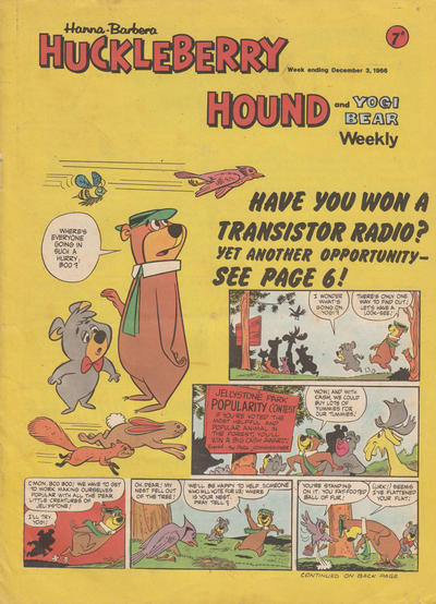 Cover for Huckleberry Hound Weekly (City Magazines, 1961 series) #3 December 1966 [270]