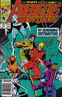Cover for Avengers West Coast (Marvel, 1989 series) #67 [Mark Jewelers]