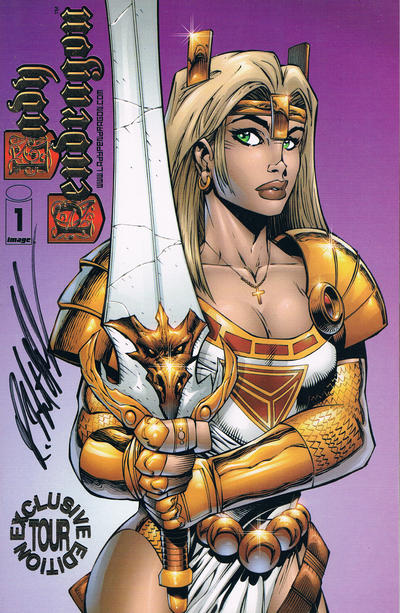 Cover for Lady Pendragon (Image, 1998 series) #1 [Tour Edition Gold Foil Cover]