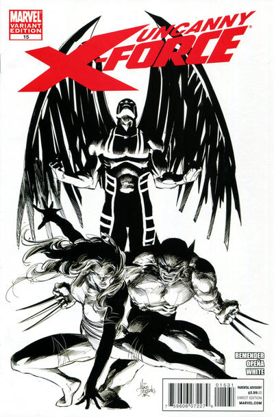 Cover for Uncanny X-Force (Marvel, 2010 series) #15 [Mike Deodato Marvel Architects Sketch Variant]
