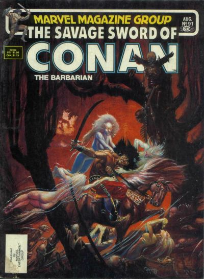 Cover for The Savage Sword of Conan (Marvel, 1974 series) #91