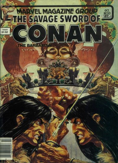 Cover for The Savage Sword of Conan (Marvel, 1974 series) #93 [Newsstand]