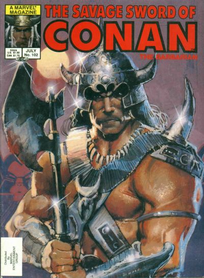 Cover for The Savage Sword of Conan (Marvel, 1974 series) #102 [Direct]