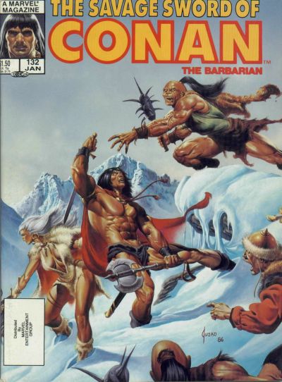 Cover for The Savage Sword of Conan (Marvel, 1974 series) #132 [Direct]