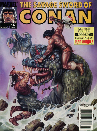 Cover for The Savage Sword of Conan (Marvel, 1974 series) #187