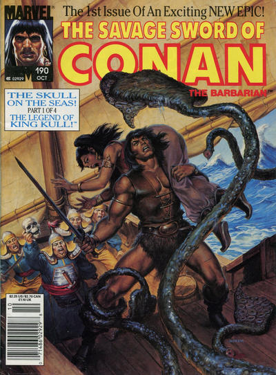 Cover for The Savage Sword of Conan (Marvel, 1974 series) #190 [Newsstand]