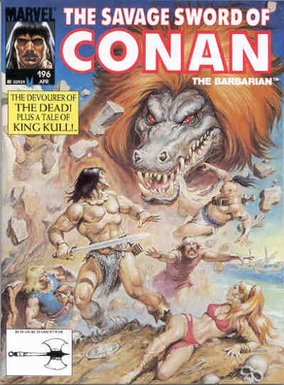 Cover for The Savage Sword of Conan (Marvel, 1974 series) #196 [Direct]