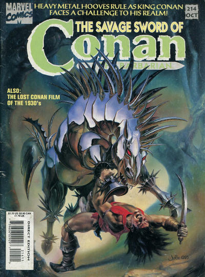 Cover for The Savage Sword of Conan (Marvel, 1974 series) #214