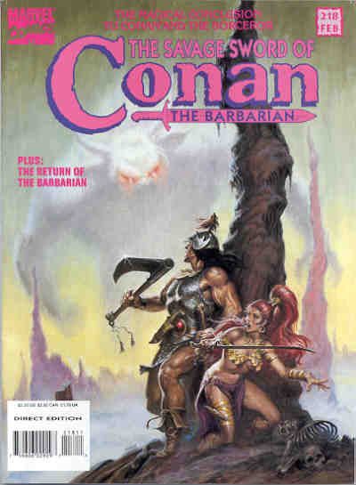 Cover for The Savage Sword of Conan (Marvel, 1974 series) #218
