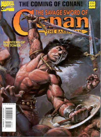Cover for The Savage Sword of Conan (Marvel, 1974 series) #222 [Direct Edition]