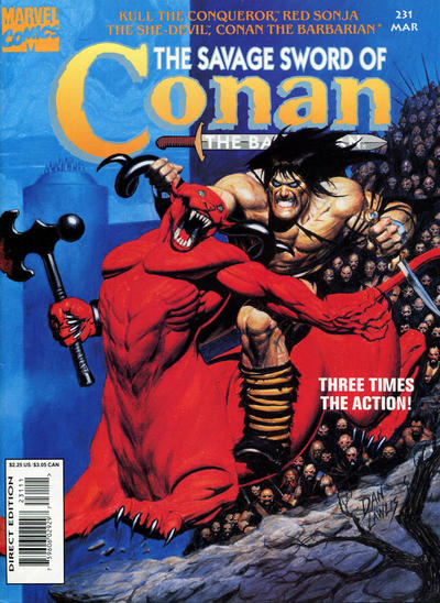 Cover for The Savage Sword of Conan (Marvel, 1974 series) #231 [Direct Edition]