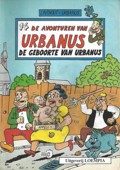 Cover for De avonturen van Urbanus (Loempia, 1983 series) #14 - De geboorte van Urbanus [Herdruk 1990]