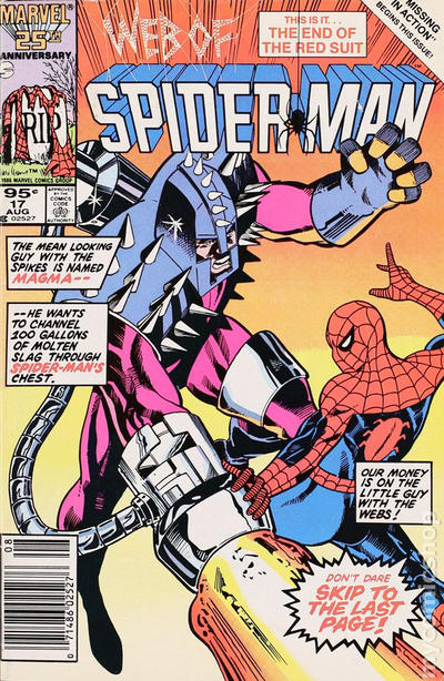 Cover for Web of Spider-Man (Marvel, 1985 series) #17 [Direct]