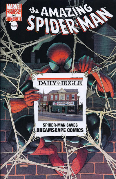 Cover for The Amazing Spider-Man (Marvel, 1999 series) #666 [Variant Edition - Dreamscape Comics Bugle Exclusive]