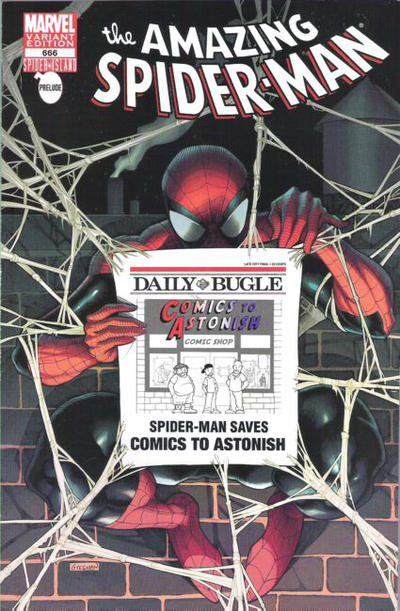 Cover for The Amazing Spider-Man (Marvel, 1999 series) #666 [Variant Edition - Comics to Astonish Bugle Exclusive]