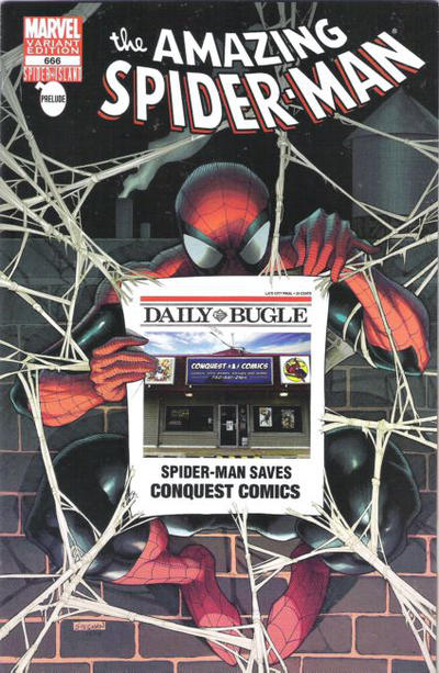 Cover for The Amazing Spider-Man (Marvel, 1999 series) #666 [Variant Edition - Conquest Comics Bugle Exclusive]