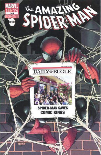 Cover for The Amazing Spider-Man (Marvel, 1999 series) #666 [Variant Edition - Comic Kings Bugle Exclusive]