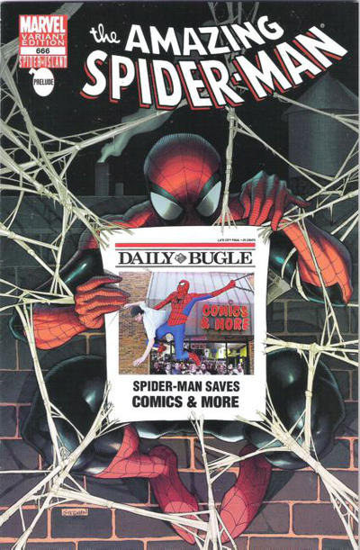 Cover for The Amazing Spider-Man (Marvel, 1999 series) #666 [Variant Edition - Comics & More Bugle Exclusive]