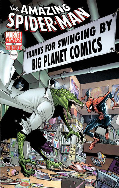 Cover for The Amazing Spider-Man (Marvel, 1999 series) #666 [Variant Edition -  Big Planet Comics Store Exclusive]