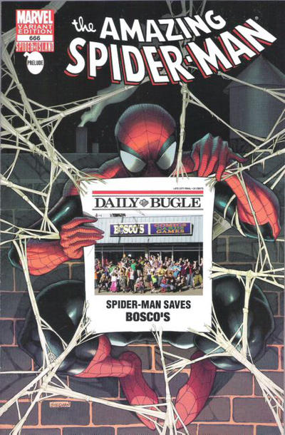 Cover for The Amazing Spider-Man (Marvel, 1999 series) #666 [Variant Edition - Bosco's Bugle Exclusive]