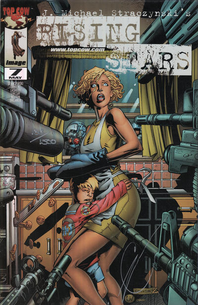 Cover for Rising Stars (Image, 1999 series) #7 [DF Chrome Limited Series Signed 1500 copies]