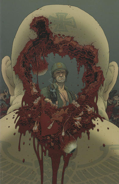 Cover for DC Horror Presents: Sgt. Rock vs. The Army of the Dead (DC, 2022 series) #1 [Frank Quitely Duffle Bag Gore Cardstock Variant Cover]