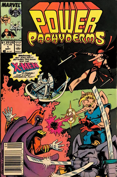 Cover for Power Pachyderms (Marvel, 1989 series) #1 [Newsstand]