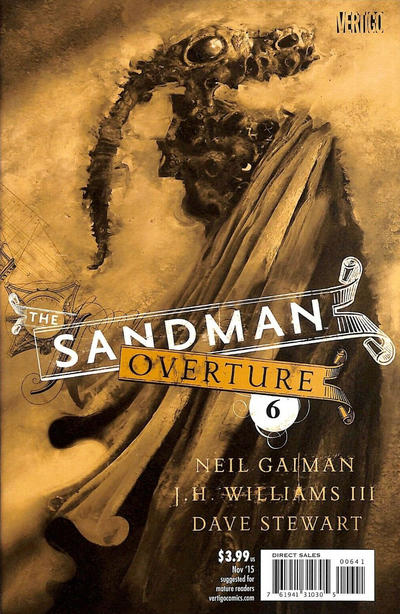 Cover for The Sandman: Overture (DC, 2013 series) #6 [Dave McKean Special Ink Cover]