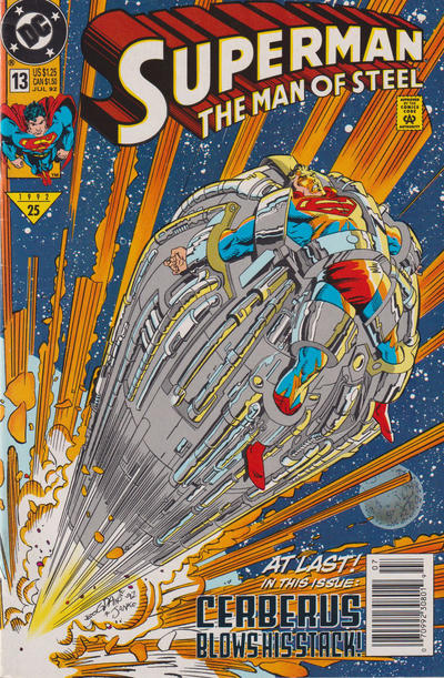 Cover for Superman: The Man of Steel (DC, 1991 series) #13 [Newsstand]