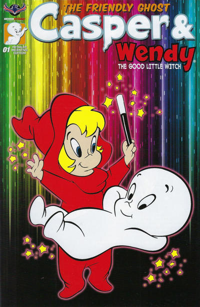 Cover for Casper & Wendy (American Mythology Productions, 2018 series) #1 [Cover D Cover Retro Animation Variant]