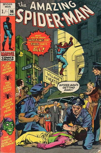 Cover for The Amazing Spider-Man (Marvel, 1963 series) #96 [British]