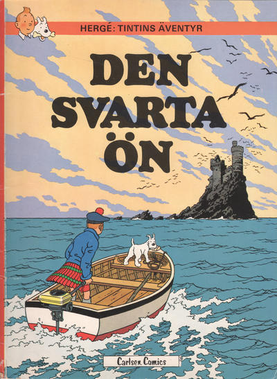 Cover for Tintins äventyr (Carlsen/if [SE], 1972 series) #15 - Den svarta ön [18:e upplagan]
