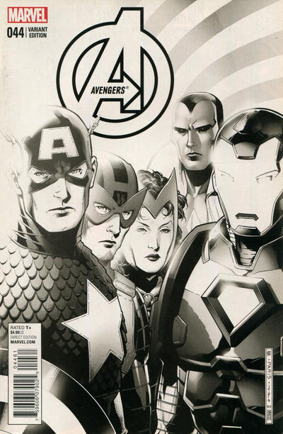 Cover for Avengers (Marvel, 2013 series) #44 [Jim Cheung Black and White]