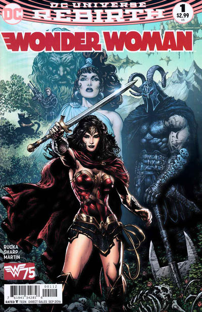 Cover for Wonder Woman (DC, 2016 series) #1 [Second Printing]