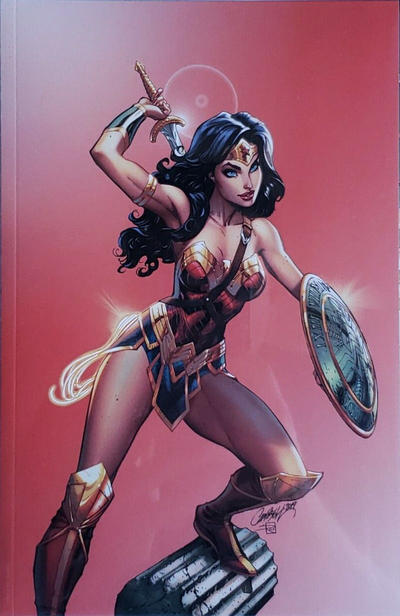 Cover for Wonder Woman (DC, 2016 series) #750 [J. Scott Campbell Red Virgin Cover]
