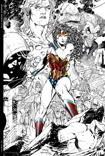 Cover for Wonder Woman (DC, 2016 series) #750 [Torpedo Comics Jim Lee Limited Color Right Side Cover]