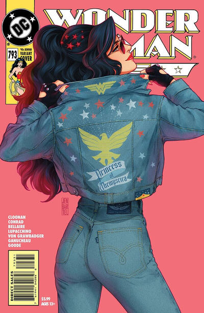 Cover for Wonder Woman (DC, 2016 series) #793 [Jen Bartel 90's Rewind Cardstock Variant Cover]