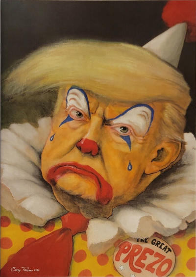Cover for Haha (Image, 2021 series) #1 [Gotham Central Comics Trump Clown Virgin Cover - Casey Parsons]